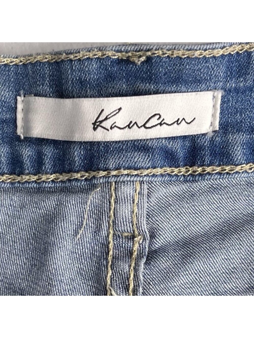 KanCan Distressed Mid Rise Shorts Denim Size 9/28 Blue Summer Festival - Picture 5 of 8